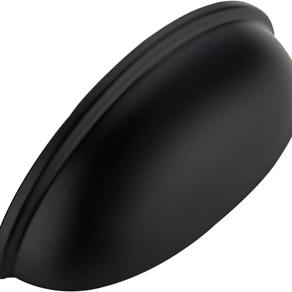 10 Pack 3" Drawer Pulls Flat Black Cabinet Cup Pulls Kitchen Hardware Cabinet Ha